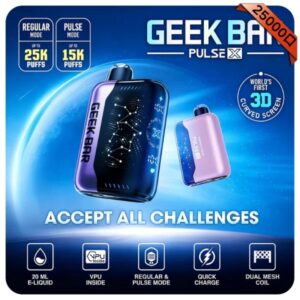 Geek Bar Pulse X 小火箭25000口一次性電子煙 | 美國大牌｜3D曲面螢幕｜5%強勁濃度